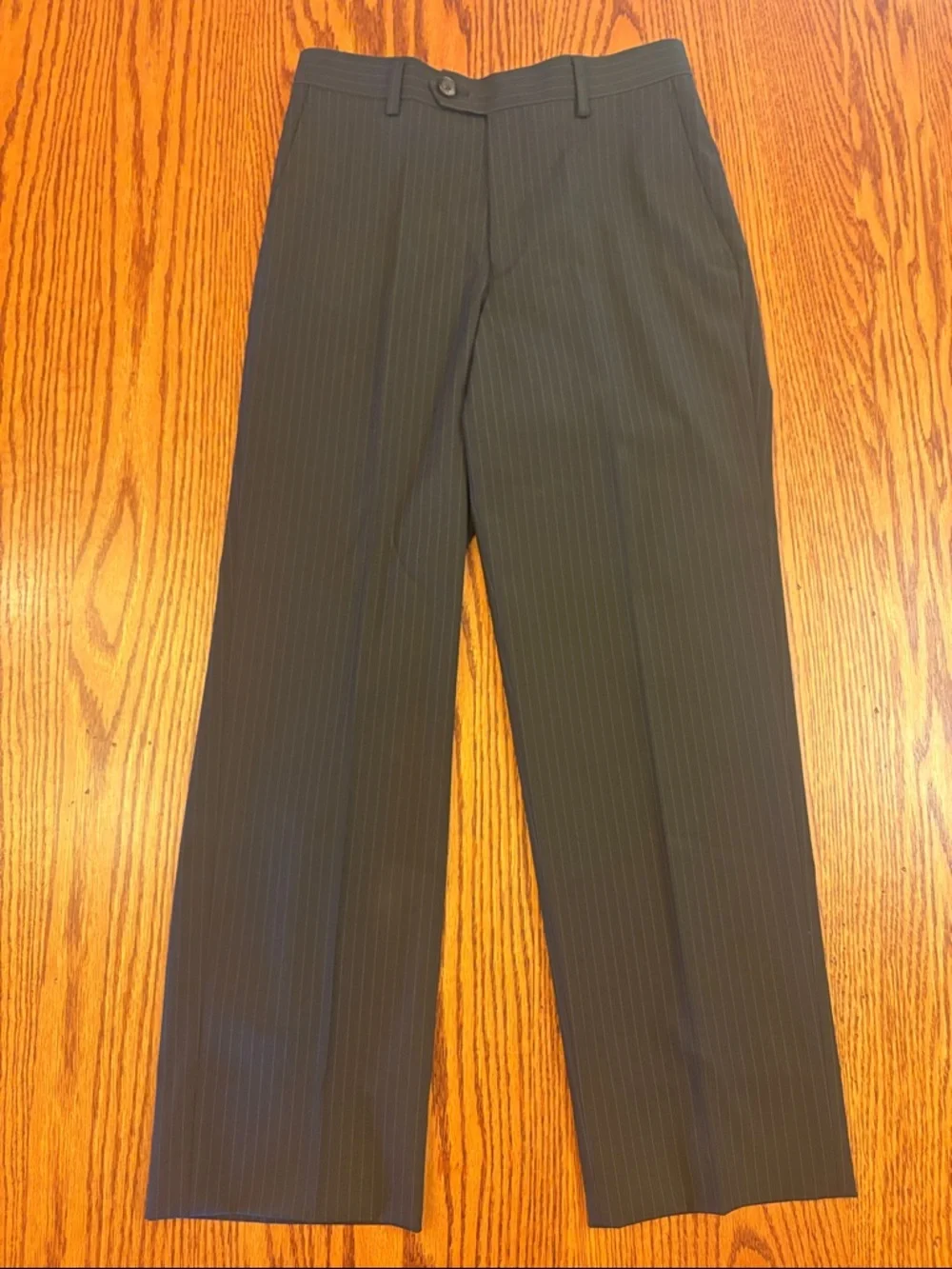 Boys Lauren Ralph Lauren Black Pinstripe Suit Sz 12 for Wedding/First Communion - Picture 10 of 16
